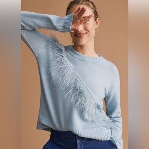 Anthropologie Feathered Sweater